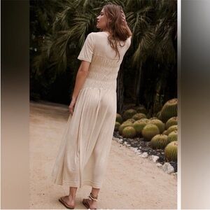 Short-Sleeve Tiered Maxi Dress